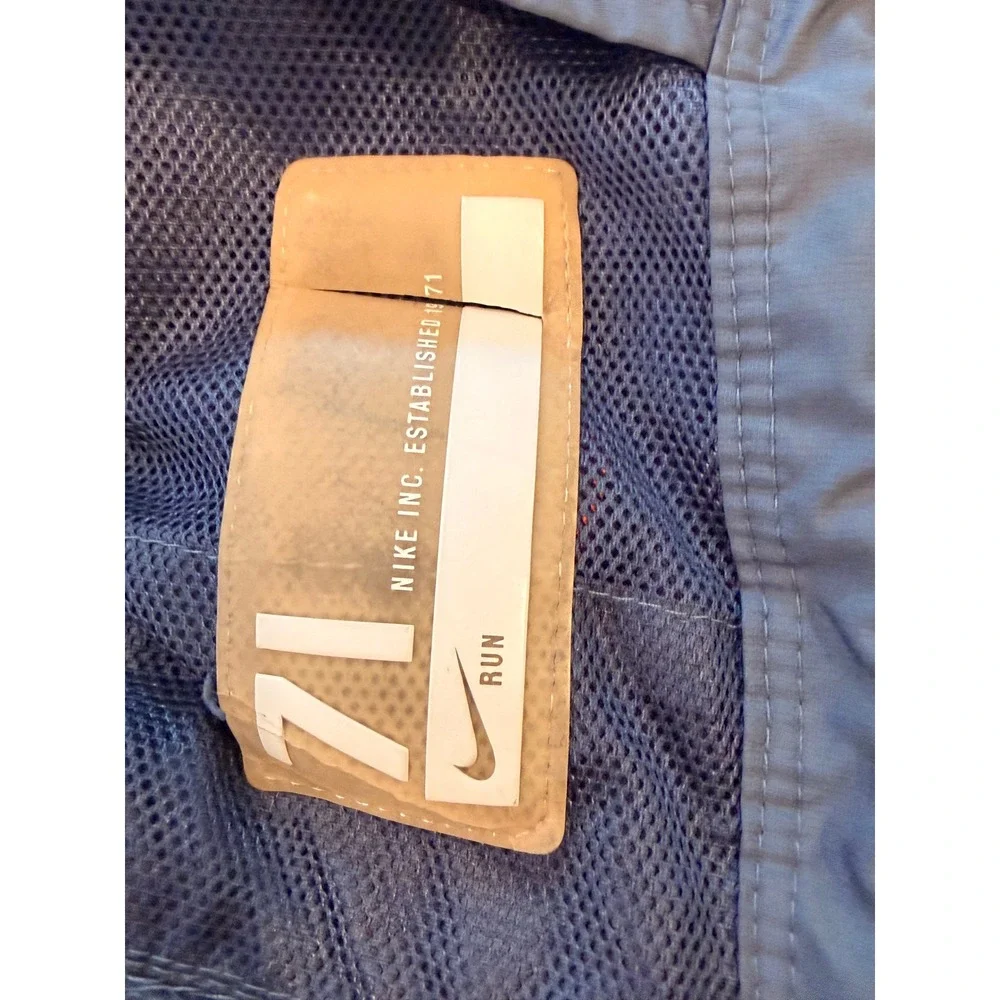Nike Run Womens Small Blue Full Zip Windbreaker Running Cycling Jacket Orange